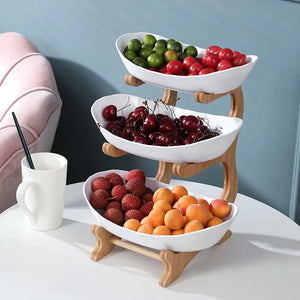 Internet Famous Fruit Tray Creative Modern Home Decoration Multilayer Nordic Style Luxury Snack Tray Aimak Store