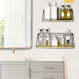 1pc/wall storage rack bedside punch-free shelf dormitory wall-mounted wall hanging basket partition storage rack Aimak Store