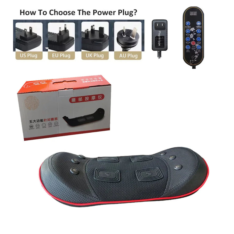 Electric Waist Massager Lumbar Traction Airbag Inflatable Lumbar Spine Back body Massage Vibration Relief Health Traction Therap Aimak Store