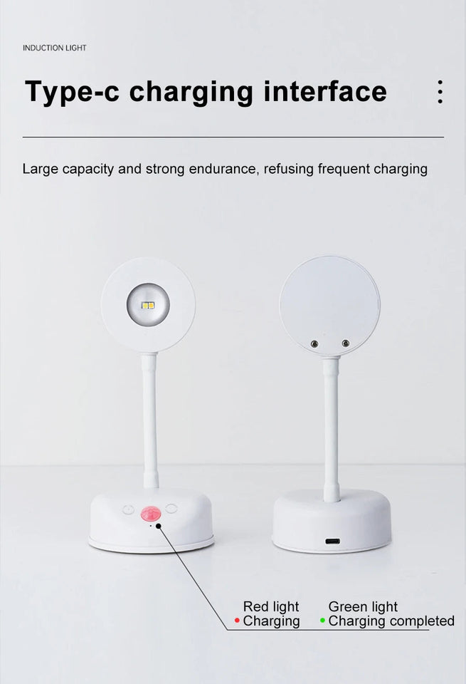 Wall Lamp Rechargeable Intelligent Human Sensing Wireless Night Light Dimmable LED Spotlights for Decoration Painting Lighting Aimak Store