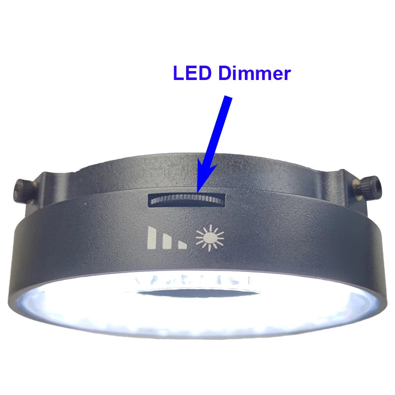 Microscope 72 LED Ring Cold Warm Light USB 5V Integrated Adjustable Dimmer Illuminator Lamp Source Monocular Stereo Trinocular Aimak Store