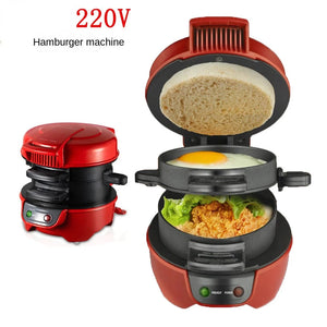 EU Muti_function Non-stick Small Electric Hamburger Grill Breakfast Sandwich Maker Grill Toaster Mini Portable Burger Maker Aimak Store