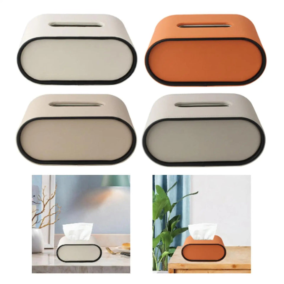 PU Leather Tissue Box Cover Decorative Organizer Tissue Box Holder Home Decor Multipurpose Tissue Holder for Car Toilet Paper Aimak Store