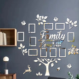 3D New Family Photo Frame Tree Wall Sticker Acrylic Self-adhesive Tree Collage Living Room Bedroom DIY Art Home Decoration Aimak Store