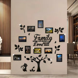 3D New Family Photo Frame Tree Wall Sticker Acrylic Self-adhesive Tree Collage Living Room Bedroom DIY Art Home Decoration Aimak Store