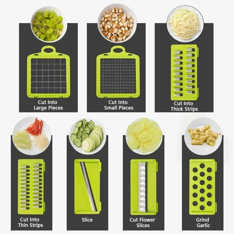 14/16 in 1 kitchen vegetable slicer, household multifunctional vegetable slicer, potato slicer, slicer, salad slicer, and slicer Aimak Store