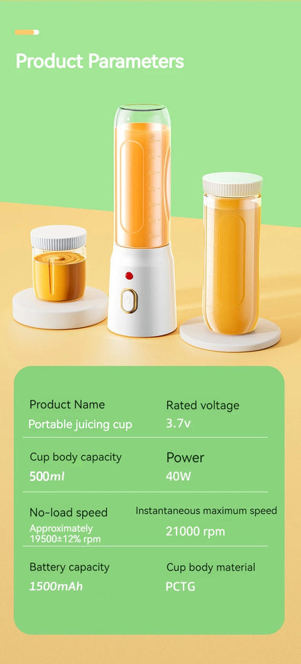 New Portable Automatic Juice Press Fruit Juice Blender USB Rechargeable Wireles Mini Juice Press Kitchen Tools Baby Food Blender Aimak Store