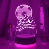 New 3d Illusion Kids Night Light Football 7 Colors Changing Nightlight for Child Bedroom Atmosphere Soccer Room Desk Lamp Gifts Aimak Store