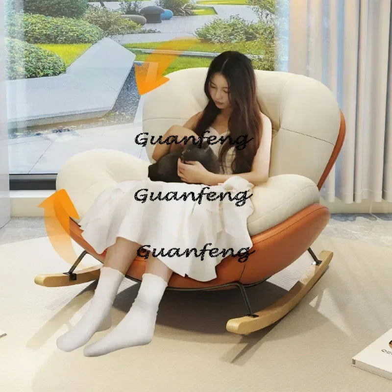 Ergonomic Lazy Reading Chairs, Living Room Chairs, Lounge Rocking, Nordic Girl Chairs, Luxury Modern Throne, Home Furniture Aimak Store