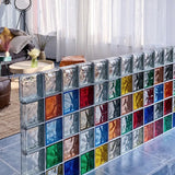 Pack 6 Square Hollow Bricks for Home Decoration, Glass Brick, Screen Room Divider, Office and Hotel Partition Wall, 7.5in(19cm), Aimak Store