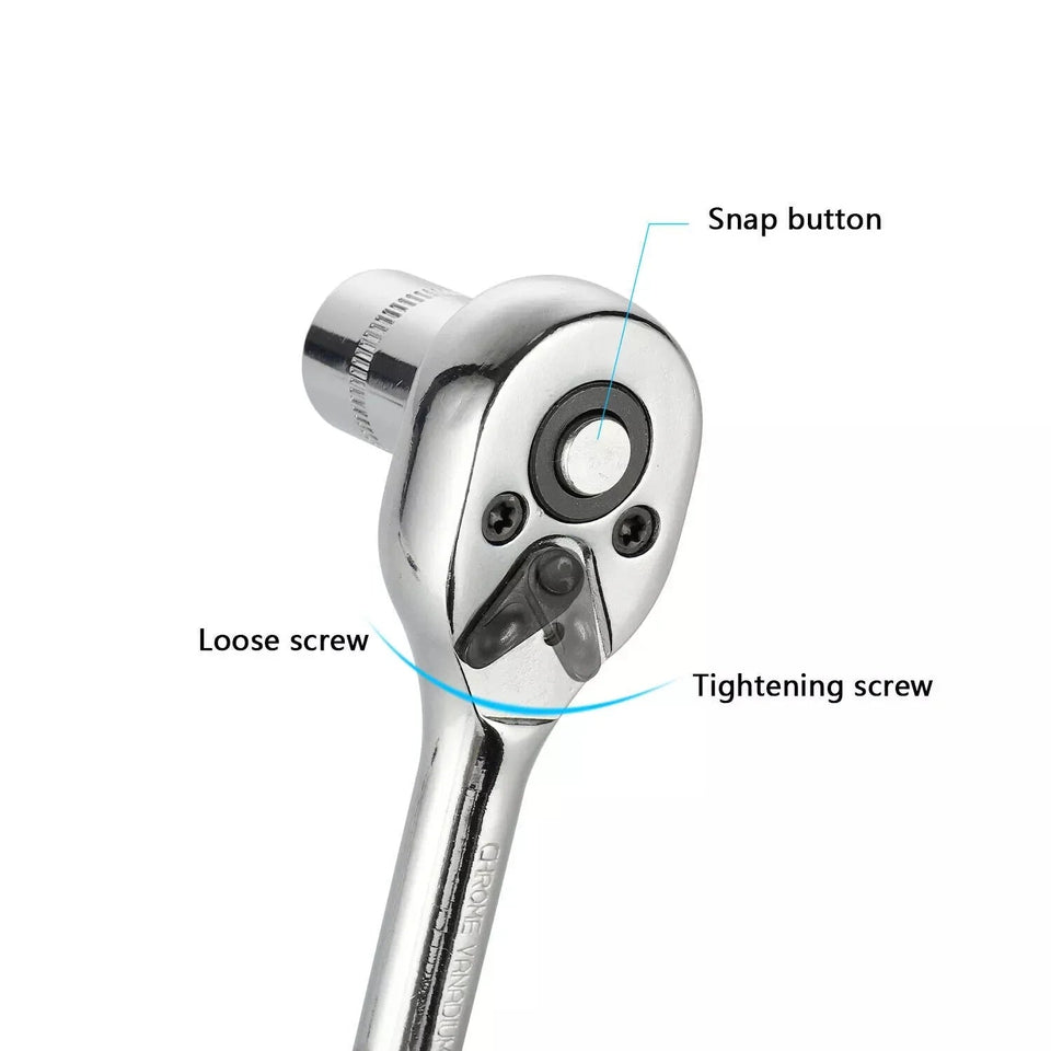 46pc Drive Socket Set 1/4 inch Ratchet Wrench Set with Sockets Metric Hex Bit Socket Set Mechanic Tool Kits for Auto Repair Hous Aimak Store