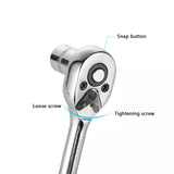 46pc Drive Socket Set 1/4 inch Ratchet Wrench Set with Sockets Metric Hex Bit Socket Set Mechanic Tool Kits for Auto Repair Hous Aimak Store