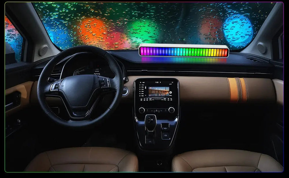 LED Sound Control Lights RGB 3D Pickup Lights Smart APP Control Music Rhythm Atmosphere Light for Gaming Desktop Decora LED Lamp Aimak Store