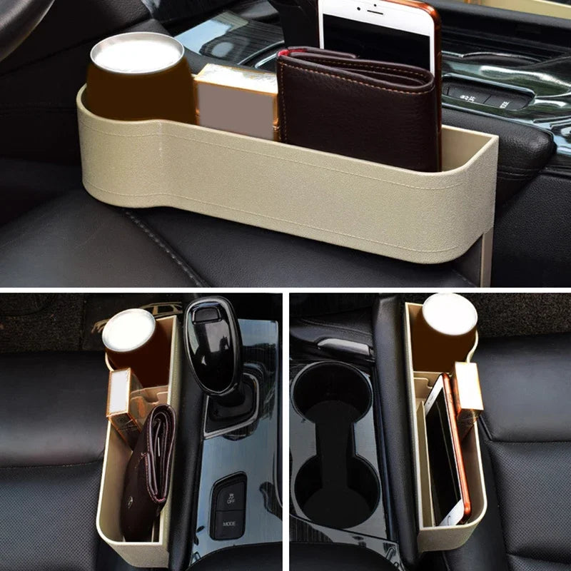 Car Seat Crevice Storage Box Seat Gap Slit Pocket Catcher Organizer Universal Car Seat Organizer Card Phone Key Holder Pocket Aimak Store