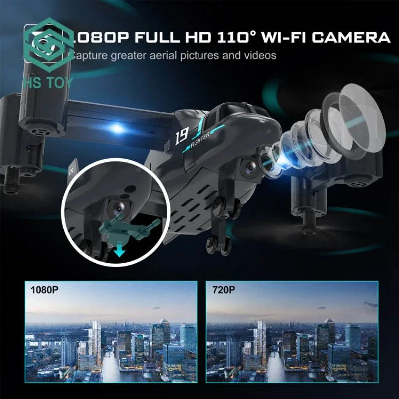 Remote Control Helicopter Drone 480P Camera Fighter UAV Land Air Mode Aircraft Brushless RC Drones for Children Kids Plane Toys Aimak Store