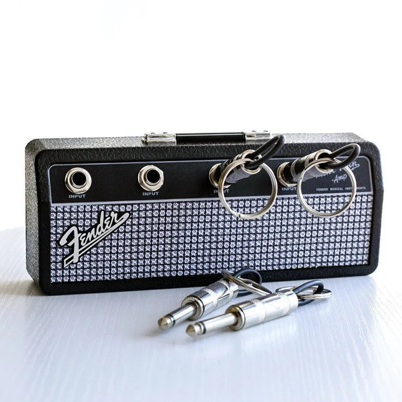 4/8pcs Wall Guitar Plug Keychain Holder Vintage Amplifier Keychain Rack Key Rings Hanger Music Key Shelf Hook Home Accessories Aimak Store