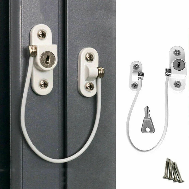 White/Black Child Safety Lock Home Window Door Cabinet Locks Key for Babies Care Refrigerator Drawer Security Protection Aimak Store