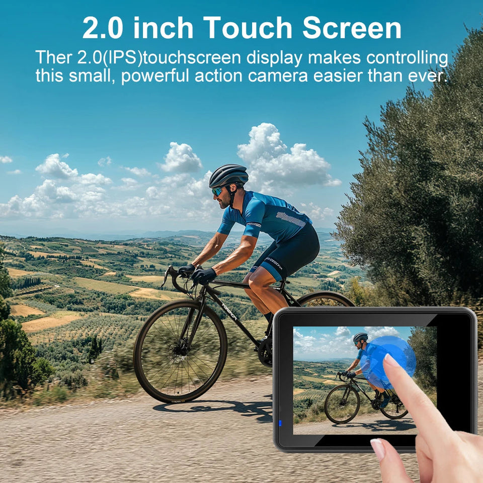 Ourlife MTR60 Pro 5K Action Camera 2 inch IPS Touch Screen 170° 30M Waterproof WiFi 5X Zoom Action Helmet Sports Camera With EIS Aimak Store