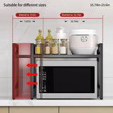Adjustable Microwave Stand - Expandable Kitchen Shelf for Oven & Appliance Storage, Space-Saving Organizer Aimak Store