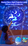 Crown Star Light Projection Rotating Star Bedroom Ceiling Atmosphere Night Lamp Stars Childrens Birthday Gift with Films Sheet Aimak Store