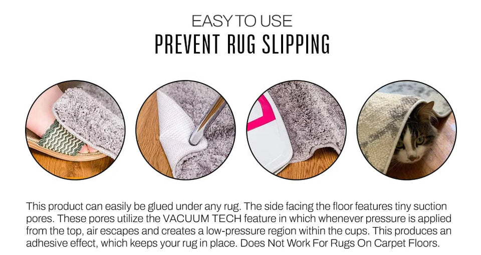 4Pcs Rug Gripper Non Slip Washable Carpet Tape 10*10CM Rug Pads for Hardwood Floors Reusable Rug Grippers Fixed Sticker Bathroom Aimak Store
