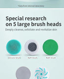 Multifunction Detachable Electric Bath Brush 5in1 Facial Cleansing Skin Grinding Back Rubbing Long Handle Massage Shower Brush Aimak Store
