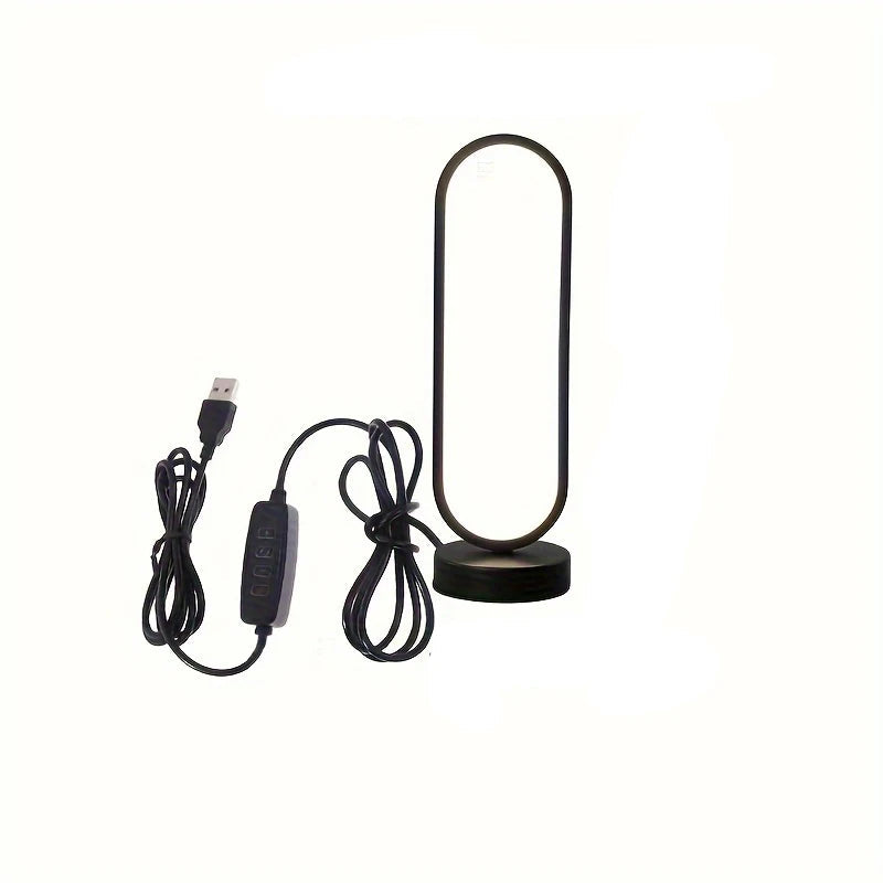 1PC Lamp bedroom Ring Lamp Living Room Three-color Dimming Bedside Lamp LED Night Light Aimak Store