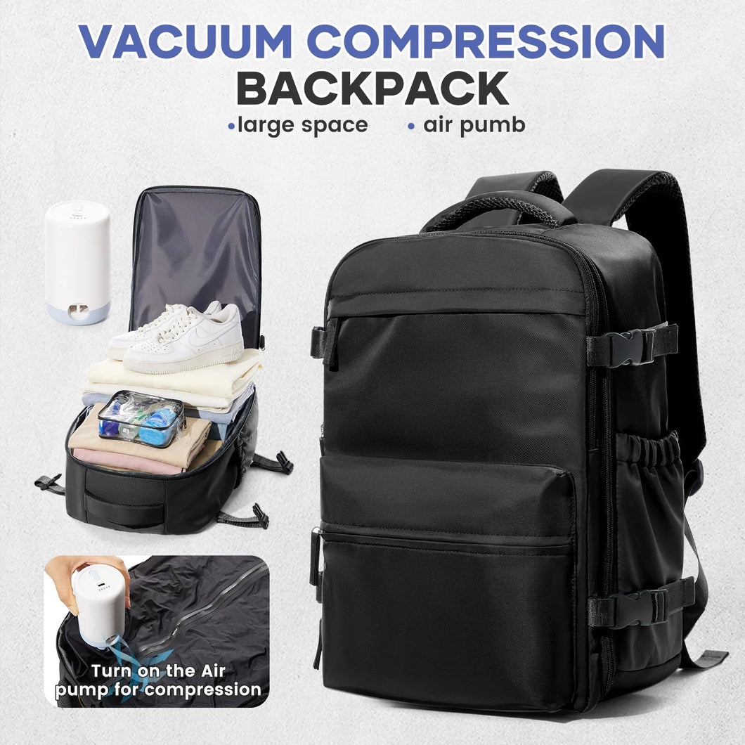 Vacuum Backpack Travel Bag for Men Large Capacity airback Backpack Business Laptop Backpack Women Expandable Backpack School Bag Aimak Store