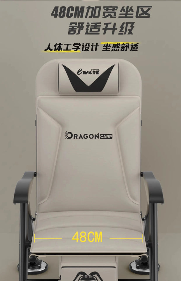 Ultralight European Folding Lounge Chair Fishing All-Terrain Portable Recliner Infinite Height Adjustment Ergo Wide Seat Comfort Aimak Store