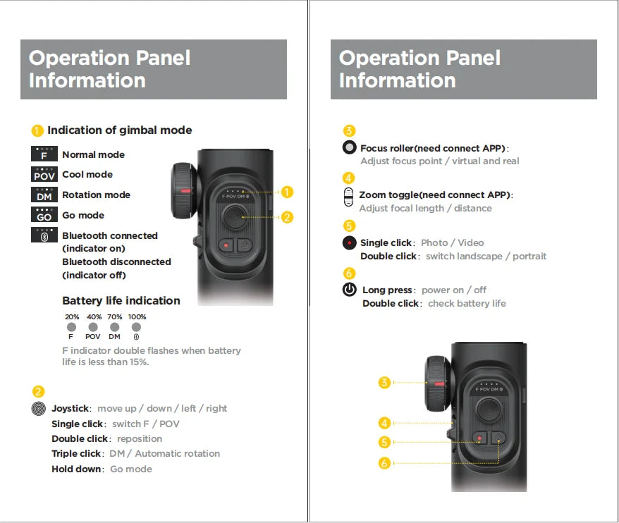 AOCHUAN 3-Axis Handheld Gimbal Stabilizer for Smartphone with Fill Light for iPhone Android Face Tracking Tiktok Vlog Smart XE Aimak Store