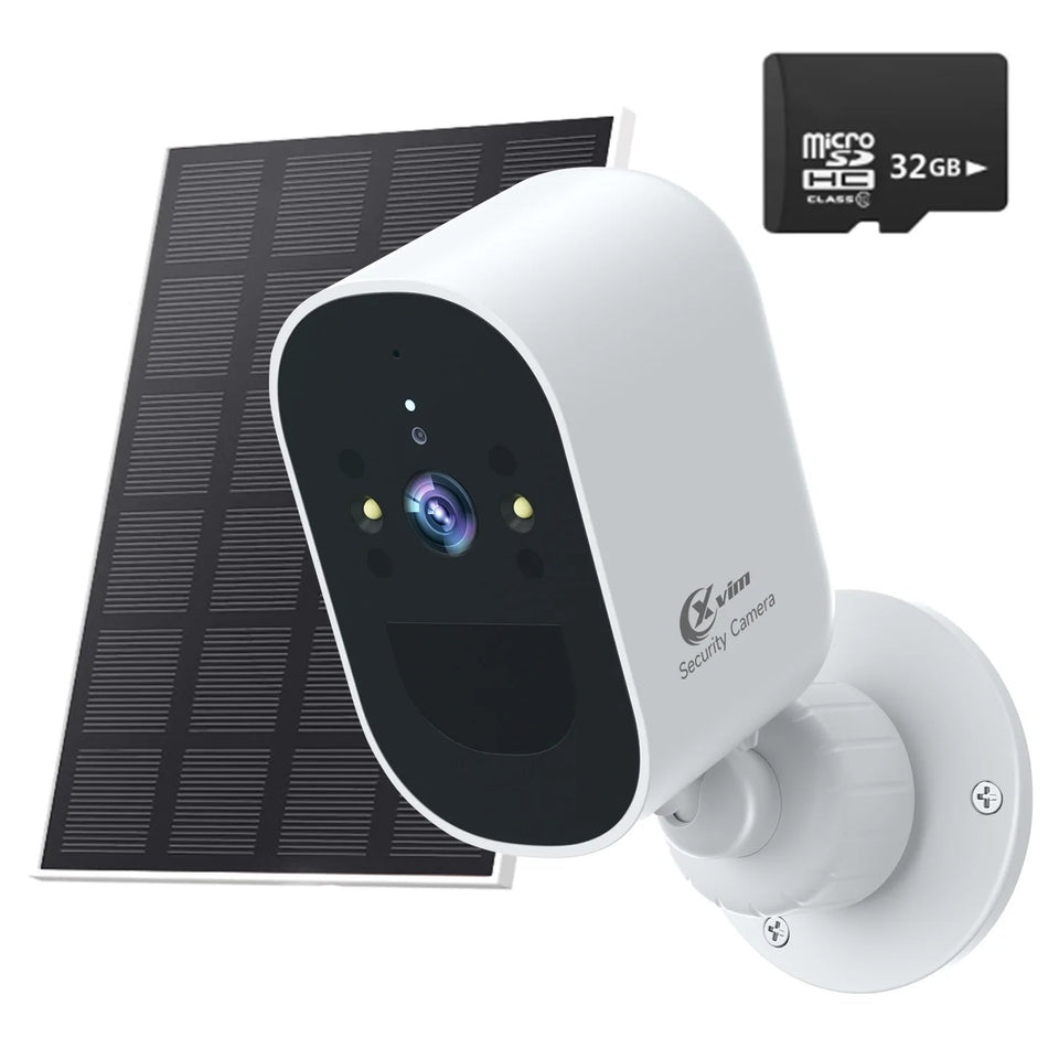 XVIM 4MP Solar Security Camera Wireless WiFi 4MP Solar Battery Powered Camera HD Home Surveillance Protection Aimak Store