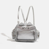 Y2K Ita Bag Cat PU Backpack – Foldable, Adjustable Strap, Secure Zipper, Preppy Style Cute Schoolbag Aimak Store