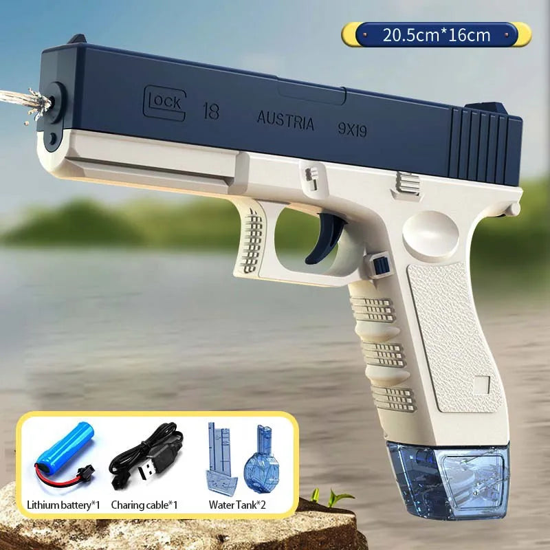 Electric Water Gun Automatic Squirt Toy Powerful Water Blaster Pistols Children Toys LED Light Pistol Summer Swimming Pool Party Aimak Store