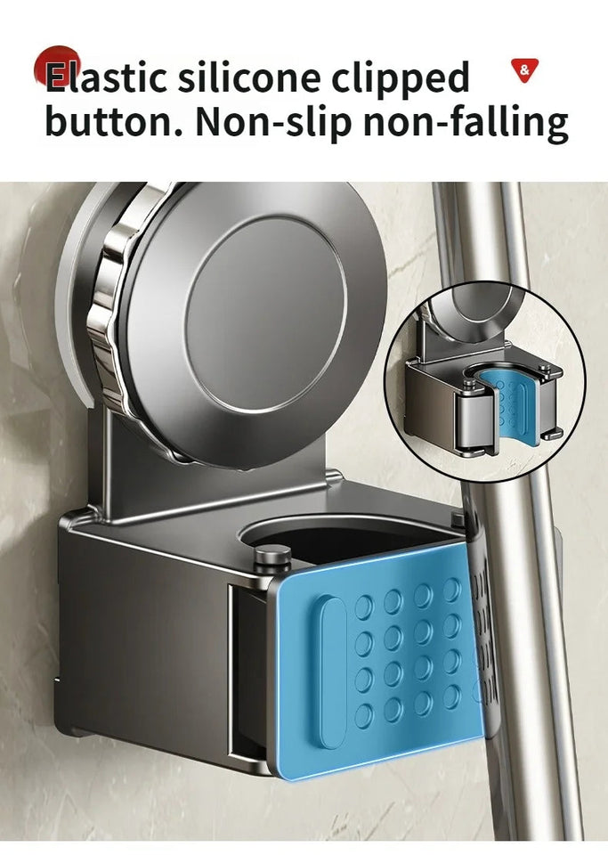 No Need To Drill Suction Cup Wall-mounted Suction Cup Mop Clip, Bathroom Mop Storage Rack, Bathroom Household Strong Mop Hook Aimak Store