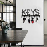 Metal Wall Mounted Storage Rack Floating Key Holder Hook, Adhesive/Punching Installation Storage Rack Aimak Store
