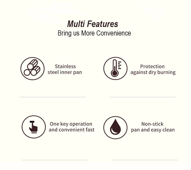 Electric Rice Cooker 220V Multi-functional Lunch Box Single/Double Layer Cooking Machine Food Steamer Food Storage Box EU Plug Aimak Store