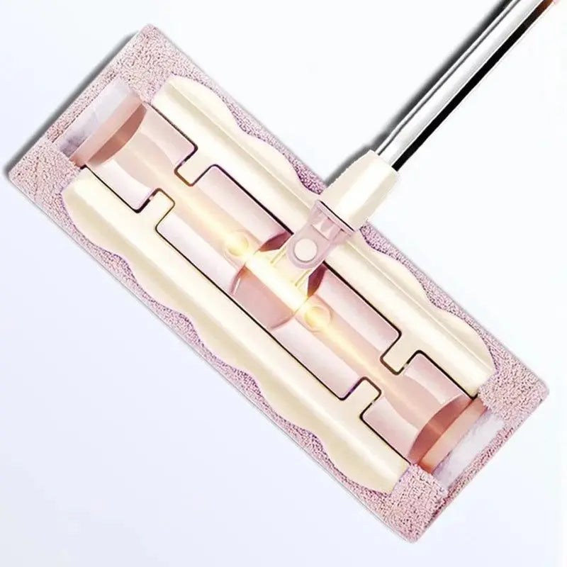 Flat Mop with Stainless Steel Handle, come with Reusable Washable Mop Cloths Aimak Store