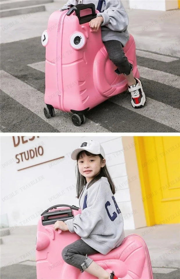 Cartoon children's trolley case Rideable Universal wheel children's travel password case Large capacity children's luggage Aimak Store