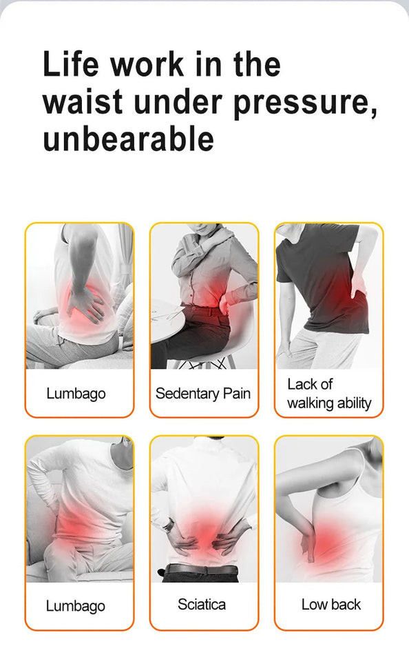 Electric Waist Massager Lumbar Traction Airbag Inflatable Lumbar Spine Back body Massage Vibration Relief Health Traction Therap Aimak Store