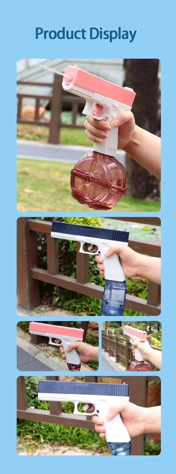 Electric Water Gun Automatic Squirt Toy Powerful Water Blaster Pistols Children Toys LED Light Pistol Summer Swimming Pool Party Aimak Store