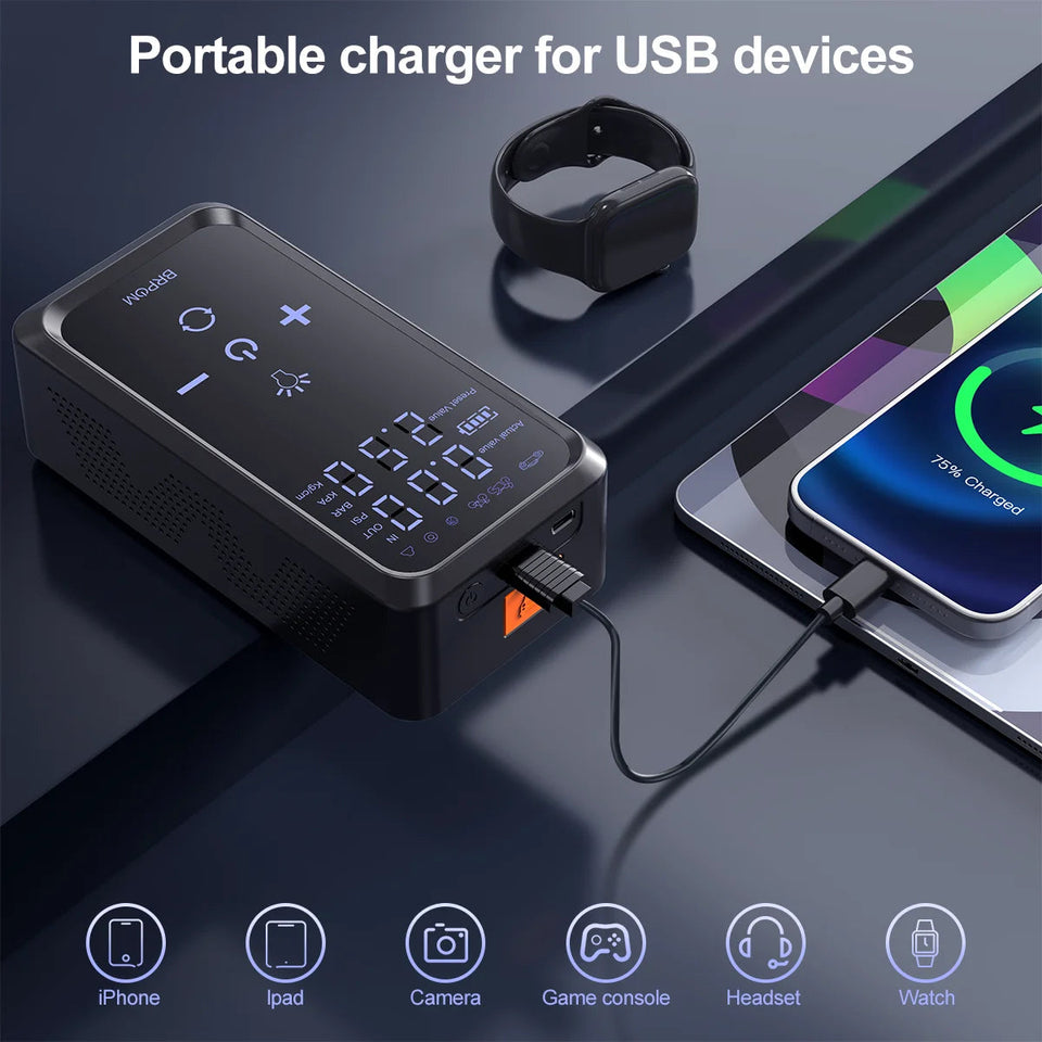 7000A Car Jump Starter 26800mAh Power Bank 150PSI Pump Air Compressor Emergency Battery Booster Power Bank Start Aimak Store