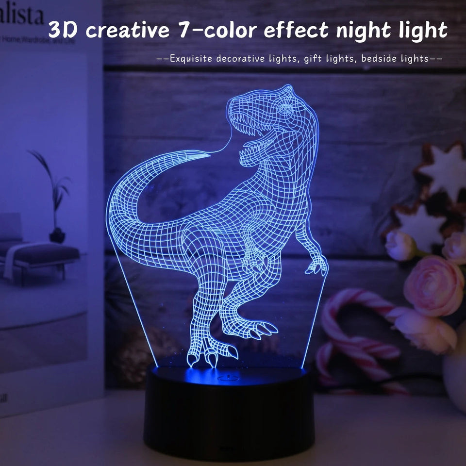 3D Creative Fantasy Dinosaur Night Light USB Home, Bedroom, Living Room, Sleep, Office Light Decorative Light, Gift Light Aimak Store