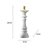 Chess Pieces Statue Resin King Queen Figure For Interior Home Living Room Office Sculpture Study Decoration Piece Ornament Aimak Store