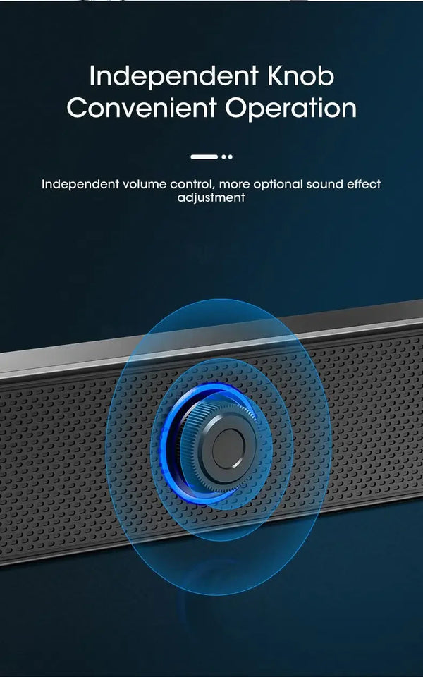 Bluetooth Computer Speakers Wired Surround Sound Bar Stereo Subwoofer Soundbar for Desktop Laptop PC Mini Home Theater System Aimak Store