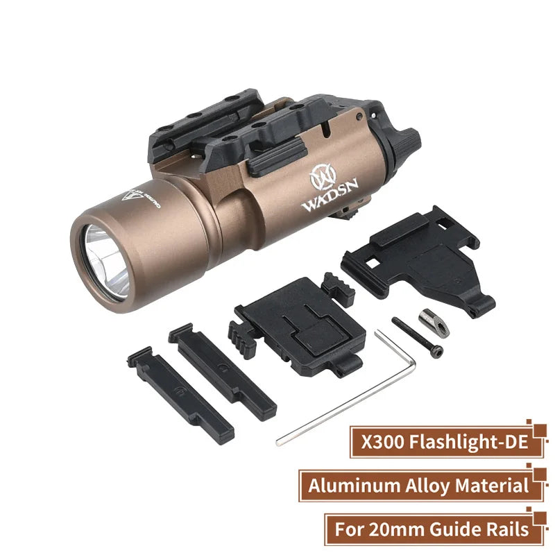 WADSN Tactical Airsoft Surefir SF X300 X300U Ultra Metal Pistol Gun Strobe LED Light Fit 20mm Rail Hanging Hunting Flashlight Aimak Store