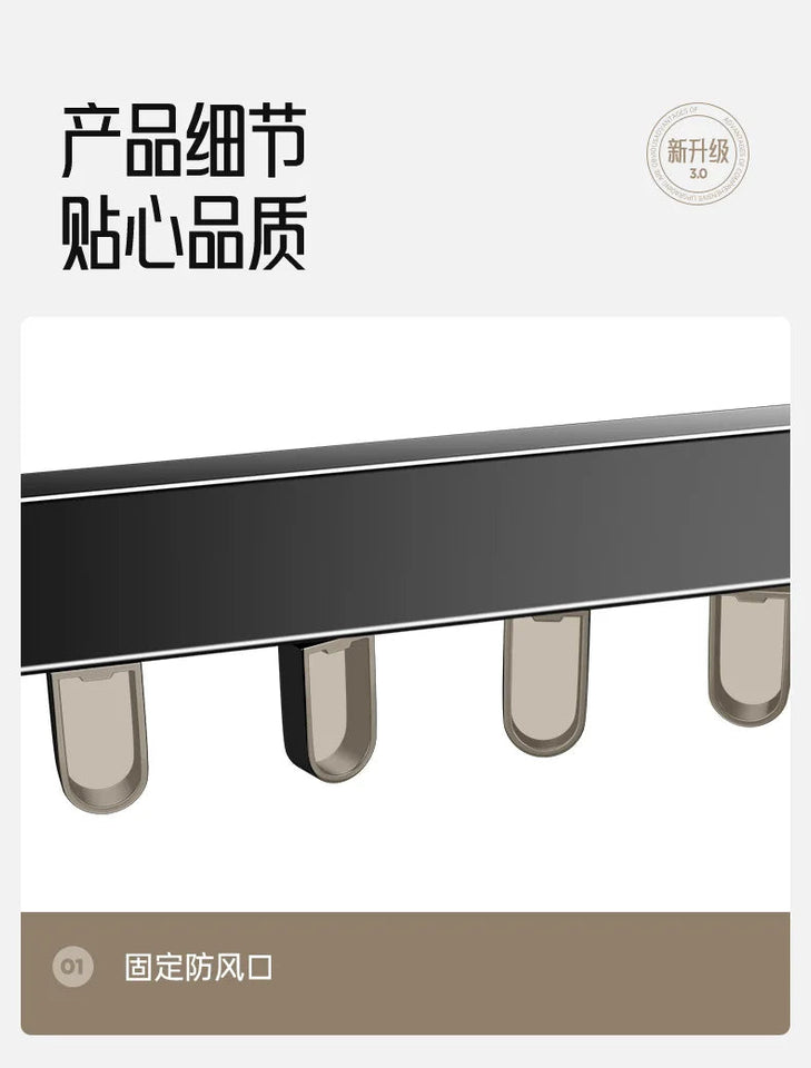 Foldable No Drill Wall Mounted Clothes Drying Rack, Indoor Outdoor Retractable Hanger, Space-Saving Design for Balcony Aimak Store