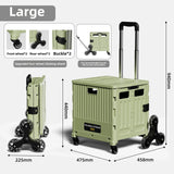 Portable and Foldable Shopping Cart,Home Multifunctional Grocery Cart, Outdoor Trolley Cart, Stall, Camping and Storage Box Aimak Store