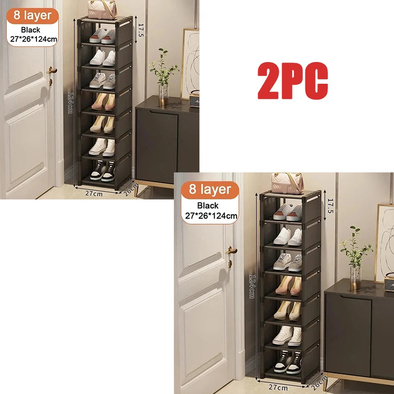 Multiple Layers Shoe Organizer Shoe Rack Organizer Space Saving Rack For Wall Corner Stackable Shelf  Adjustable Saving Cabinet Aimak Store