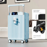 18-28Inch Wide Trolley Suitcase Mute Brake Wheels USB Port Password Boarding Box Multifunctional Large Capacity Suitcase Aimak Store