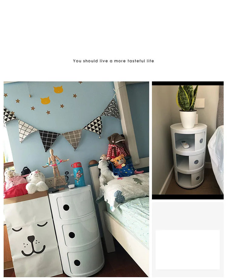 Bedside Table Modern Simple Plastic Multi-layer Ins Net Red Creative Storage Cabinet Minimalist Living Room Storage Cabinet Aimak Store